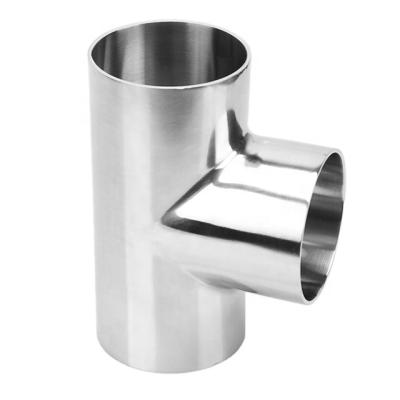 China Welding TEE 3 Way Pipe Fitting New Sanitary Short Type Tee Joints 1/2'| 6' Tee Reducer Stainless Steel SS316L for sale