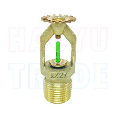 China Vic Sprinkler V2708 K5.6 Quick Response DN15 Fire Sprinkler 3mm Glass Bulb 93Deg Pendent Brass fm Approved for sale