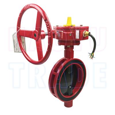 China Wafer Style BVW 4 Fire Protection Wafer Style Signal Butterfly Valve DN50~DN300 Butterfly Valve for sale