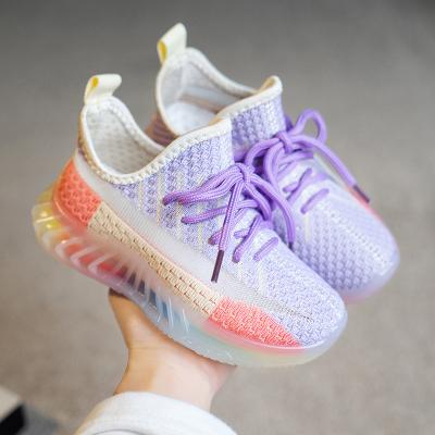 China Breathable Children's Shoes Spring 2021 New Kids Jelly Shoes Sports Mesh Kids Yeezy Shoes Summer Casual for sale