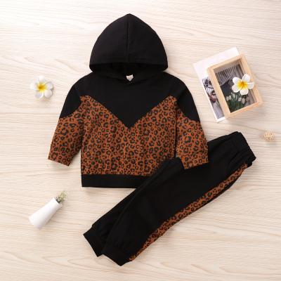 China Kids Casual Outing Clothes Leopard Print Hoodie Set For Kids Baby Boy Clothing Sets 3 Years Old for sale