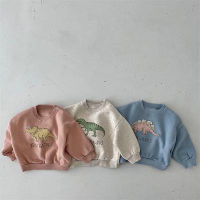 China New Windproof Children Tops Winter T-shirt Girl Dinosaur Sweatshirt For Boys Mow Soft Children Clothes Winter for sale