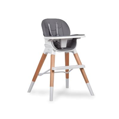 China Modern Design EN14988 Modern Baby Feeding Highchair With Wooden Legs Hot Sale 4 In 1 Baby Seat Chair With Removable Tray for sale