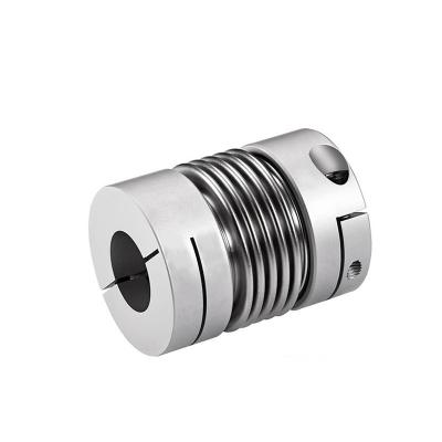 China Hotels Aluminum Alloy Clamping Stainless Steel Bellows Coupling D20 L33 Servo Motor Shaft Coupling for sale