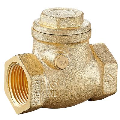 China Home Toilet Kitchen / Plumbing Check Valve Brass Thread Swing Check Valve H14 Horizontal Check Valve for sale