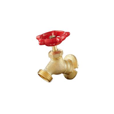 China Toilet home kitchen/plumb full red handwheel drain valves external thread brass thickened industrial drain valves for sale