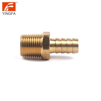 China Easy to install and handle with no glue required thread 66112-64 Barb Hose Tail 1 inch n.p.t. Brass male adapter for sale