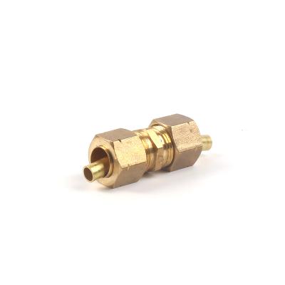 China Easy To Disassemble No Tools Required Flare Male Brass Tube Copper Coupling Compression Tee 61062-8 Fitting Nut And Union for sale