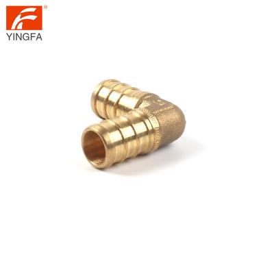 China Easy to install and handle with no glue required 1 2 inch Pex drop ear pipe forged brass pipe elbow fittings for sale