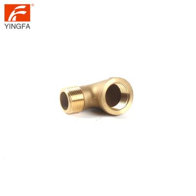 China Easy To Disassemble No Tools Flare Required 64401-12 90 Degree Equal Male Brass Pipe Fitting Street Elbow for sale