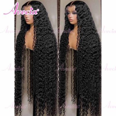 China Wholesale Body Wave 40 Inch Transparent Lace Wig For Black Women, Deep Wave Human Hair Lace Front Wig, 13X4 13X6 Hd Swiss Lace Frontal Wig for sale