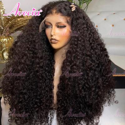 China Big Body Wave Curly Human Hair Wig 180%Density 360 Lace Frontal Wig With Baby Hair 100% Lace Front Wigs for sale