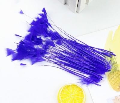 China 8-10cm Dyed Stripped Goose Carnival Feathers For Customer Requirements for sale