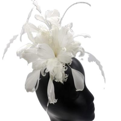 China Silk Screen Printed Goose Flower Feather Headband For Father's Day Occasion for sale