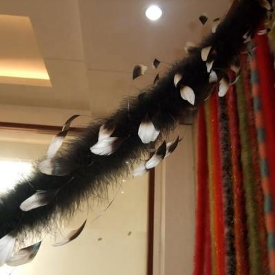 China Dyed Marabou And Coque Feather Boa Highly Durable 2 Yards Length for sale