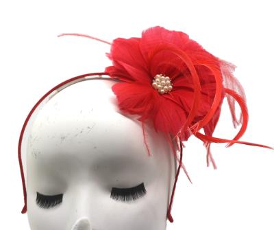 China Wedding Party Pageant Ostrich Feather Flower Mount with Headband Shipping DHL UPS FEDEX EMS TNT for sale