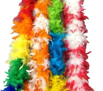 China Colourful Marabou And Turkey Chandelle Boa Feather Scarf For RAMADAN Occasion for sale