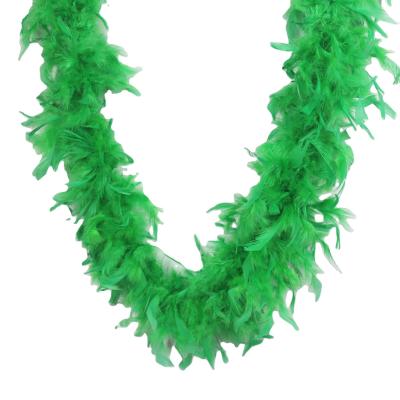 China Marabou And Turkey Chandelle Feather Boa , Green Feather Scarf Festival Decoration for sale