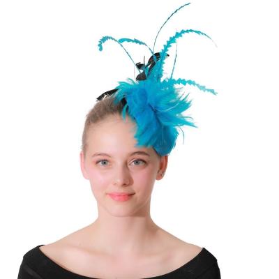 China Earth Day Celebration Accessories Sinamay and Feather Fascinator with Wire Accessory for sale