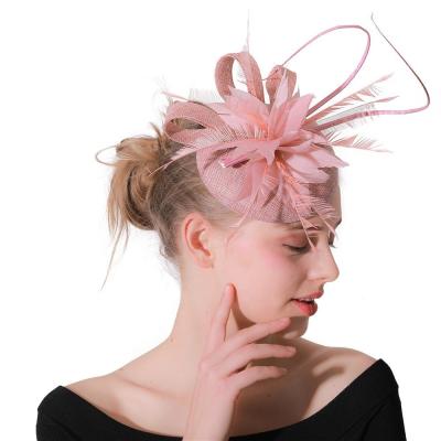 China Express Shipping Sinamay Base and Feather Fascinator Hat with Chicken Feather for sale