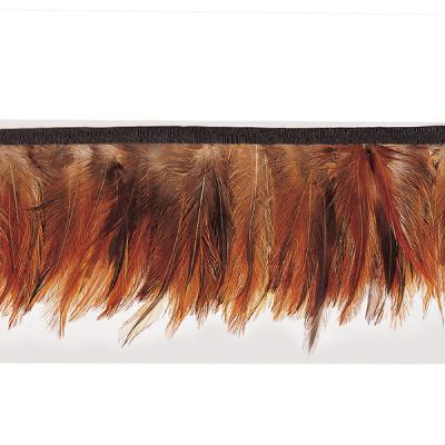 China 1 Yard/Meter Party Decoration Chicken Feather Fringe With Satin Ribbon Tape for sale