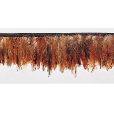 China Party Decoration Chicken Feather Fringe Trim 1 Yard/Meter Length Dyed Pattern for sale