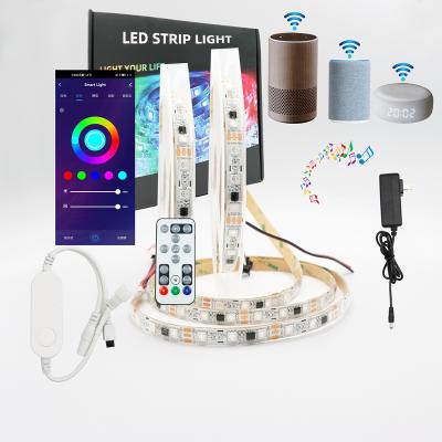 China Office Customized Tuya Hot Selling Alexa Google Accessible 2811 Pixel Lamp Belt Set for sale