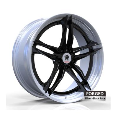 China 6061 High Performance T6 Aluminum Alloy Material 6061-T6 2021 2Pc Forged Wheel 17 18 19 21 22 23 Inch Chrome Car Rims for sale