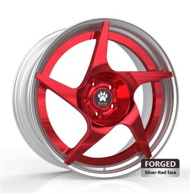 China Fashion T6 R307 6061 2 Piece High End Racing Car Aluminum Material Alloy Wheels 5X112 Rim 22In Car Rims for sale