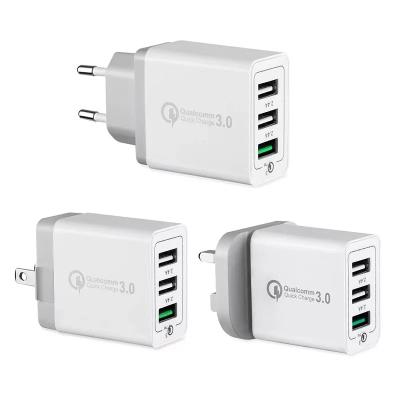 China Wholesale 18W 30W Multi Fast Charging Travel Charger 3 Ports Quick Charge 3.0 Charger For Samsung Iphone for sale