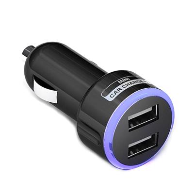 China 2.1A Mobile Phone Car Charger With LED Light For Mobile Phones for sale