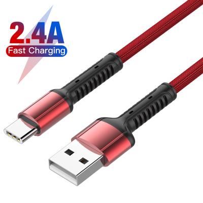 China 2.4 Fast Charging Cable WinFyne 1m Thick USB Charging Cord For Type C Cable Cloth USB Charging Cable 2.4A Fast Charging for sale