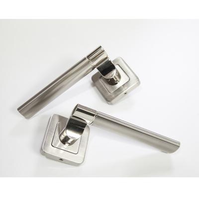 China Square Interior Door Modern Zinc Alloy Luxury Lever Handle For Bedroom for sale