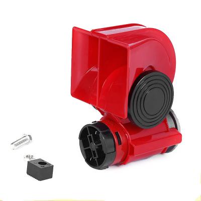 China Car Horn Red 12V Air Pump Snail Horn Car Motorcycle Electrical Horn Wholesale for sale