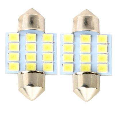 China DC12V Error 12SMD Canbus 31MM Car LED Reading Light Bulbs White 2835 No Festoon C5W Festoon-12smd-2835-31mm Dome Light Lamp for sale