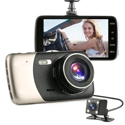 China NIGHT VISION Car VCR Dash Camera 2 Way Auto Recording 1080P 4 Inch IPS Screen Registor Front Back Cam Loop Record for sale