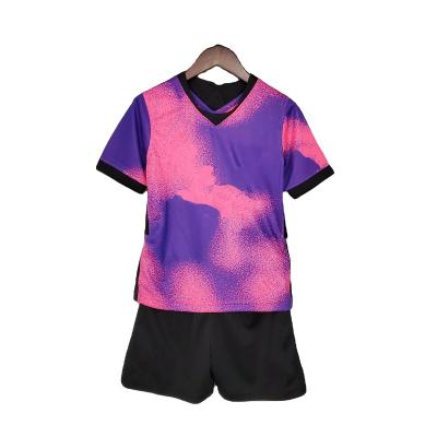 China Sets 20/21 Hot Selling Sublimation Soccer Shirt Cheap Quick Dry Purple Pink Soccer Uniform Sets Mens Football Wear For Club for sale