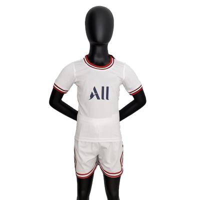 China New model 21/22 Paris jersey football sets white adult third party soccer jersey kids set away for sale