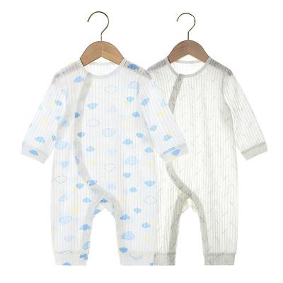 China 100% Breathable Pure Cotton Long Sleeve Baby Jumpsuit Clothes Boys/Girls Summer Fashion Cotton Fashion for sale