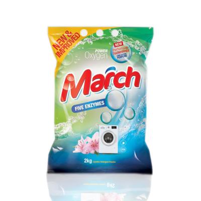 China Laminated Custom Printed 2KG Washing Powder Plastic Stand up Pouch Packaging Bag for sale