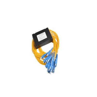 China Telecommunication PLC 1*16 Psaaive Outdoor Fiber Optic Splitter ABS PLC 1260-1650nm Box Shaped Splitter for sale