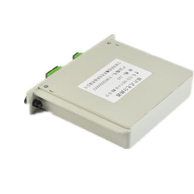 China ODF 1*2 Fiber Optic Green SC APC Cassette PLC Plug-in Splitter 1-2 for sale