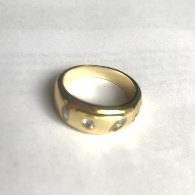 China Environmental Friendly Custom Gold Filled 14K 18K Gold Plated Ring Green Gem Rings Jewelry for sale