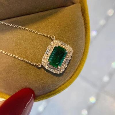 China CLASSIC 18K Solid Gold Diamond Clavicle Chain Necklace Woman 2019 Custom Necklace Green Gold for sale