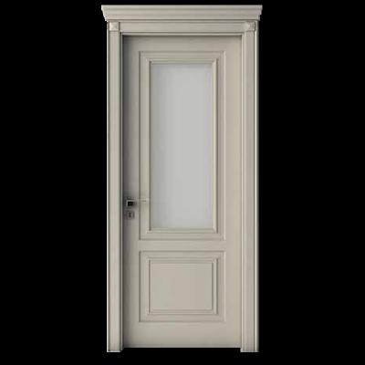 China Perfettodoor Modern Classic And Warm Wooden Bedroom Door With Glass for sale