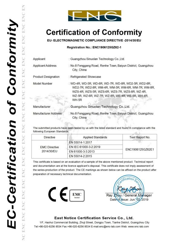 CE Certificated - Guangzhou Sinuolan Technology Co., Ltd.