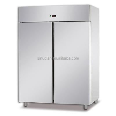 China 2 Doors Fridges Freezers Refrigerators Kitchen Refrigerator Commercial Stainless Steel Door Upright Deep Freezer for sale