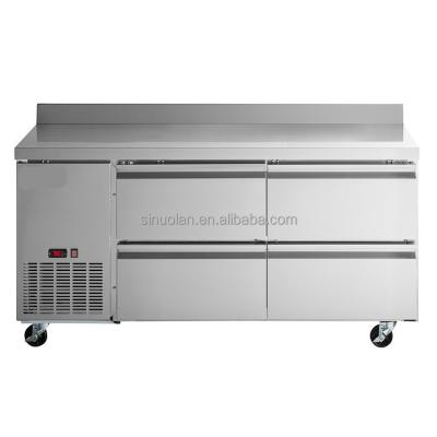 China Sinuolan Double Door Under Counter Drawer Refrigerator Fridge 48