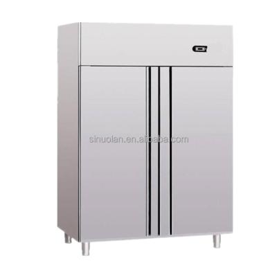 China Two Door Upright Chiller Freezer Vertical Commercial Kitchen Refrigerator Freezer for sale