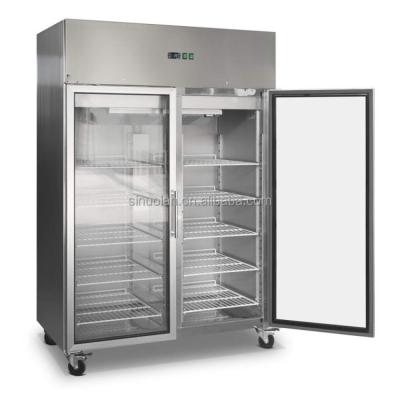 China Commercial Kitchen Refrigerated Freezer Stainless Steel Dual Temperature Vertical Freezer for sale